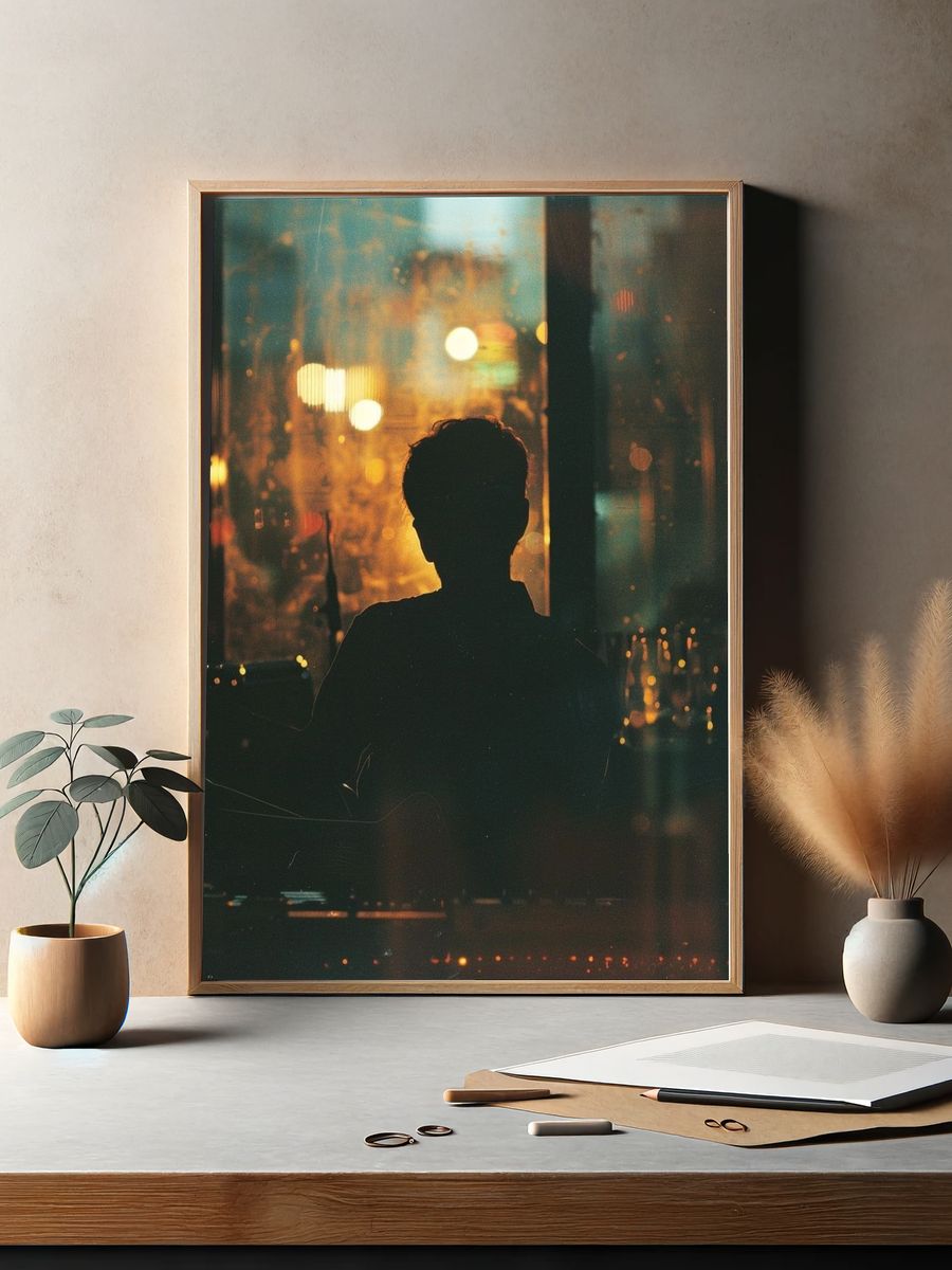 Nocturnal Silhouette Photography Poster. — room view 2