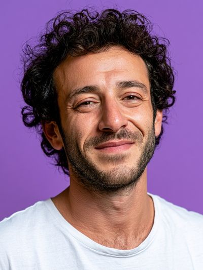 Curly-Haired Portrait Photography Poster.