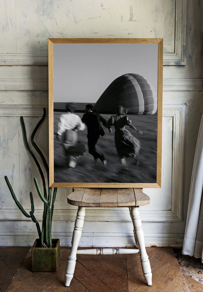 Hot Air Balloon Chase Photography Poster. room preview