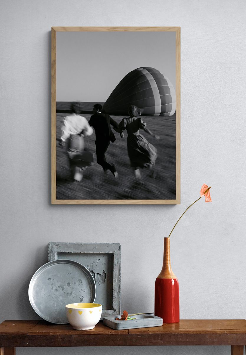 Hot Air Balloon Chase Photography Poster. — room view 3