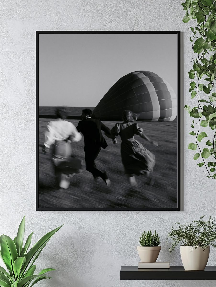 Hot Air Balloon Chase Photography Poster. — room view 4