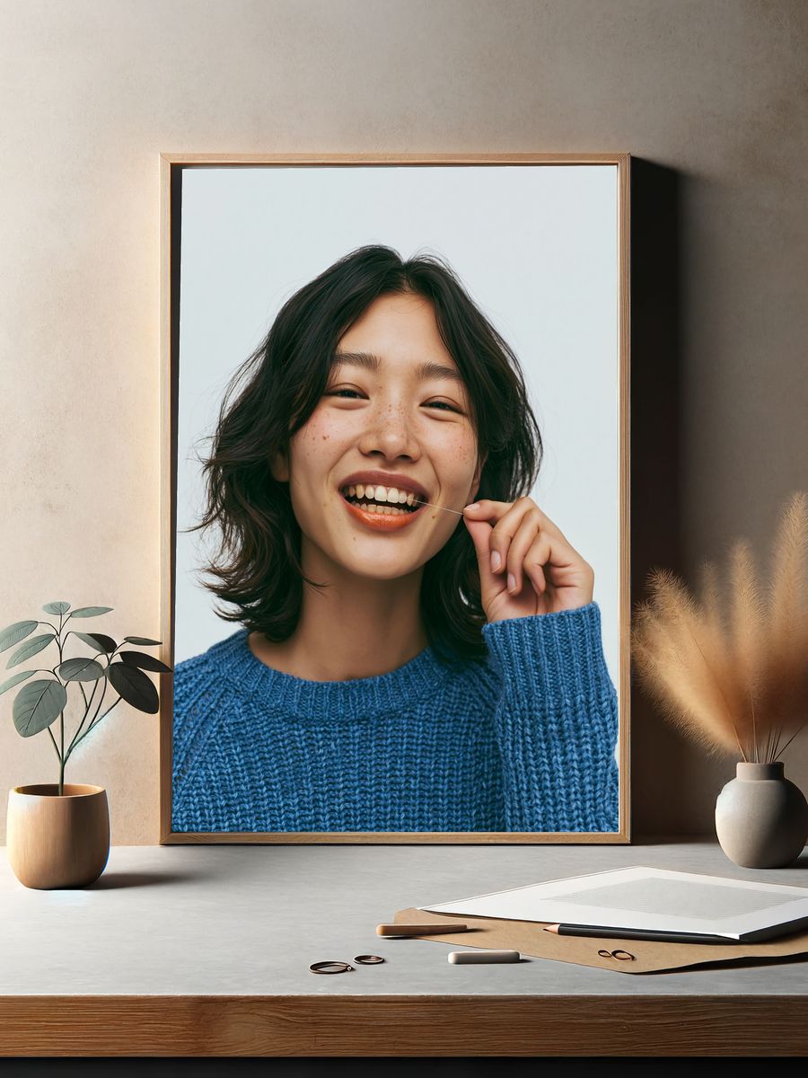 Smiling Portrait Photography Poster. — room view 2