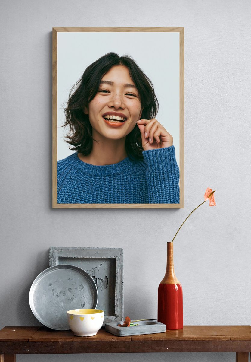 Smiling Portrait Photography Poster. — room view 3