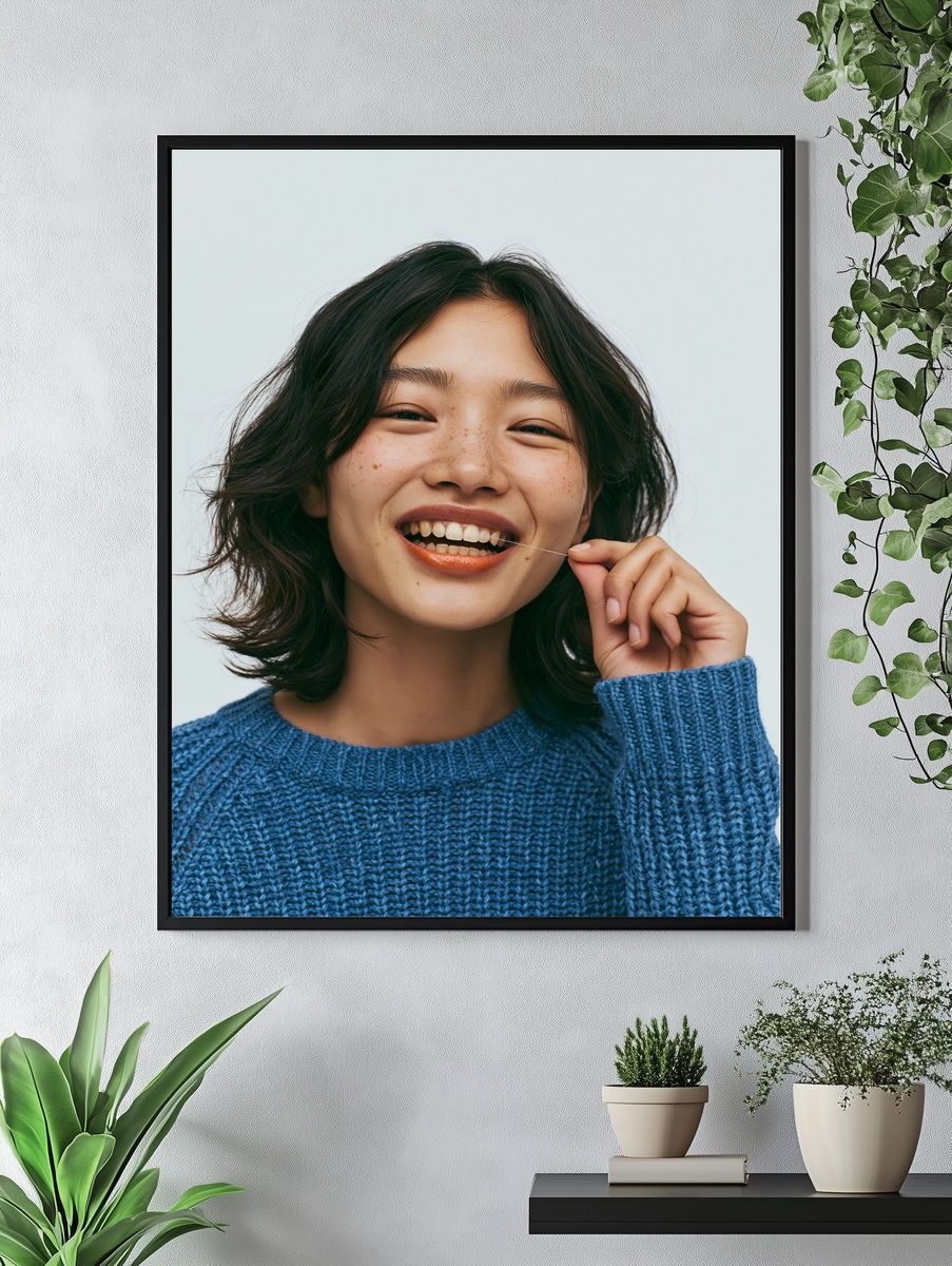 Smiling Portrait Photography Poster. — room view 4