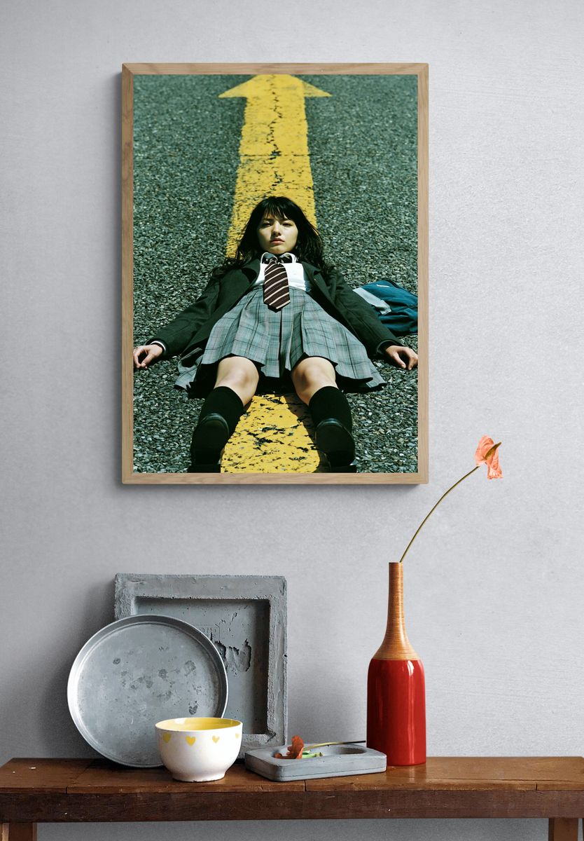 Schoolgirl Road Arrow Photography Poster. — room view 3
