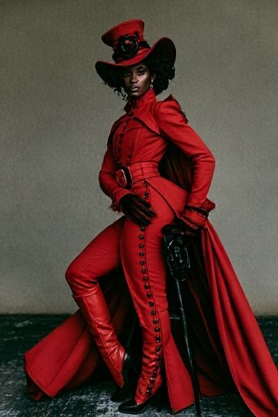 Red Couture Portrait Poster.