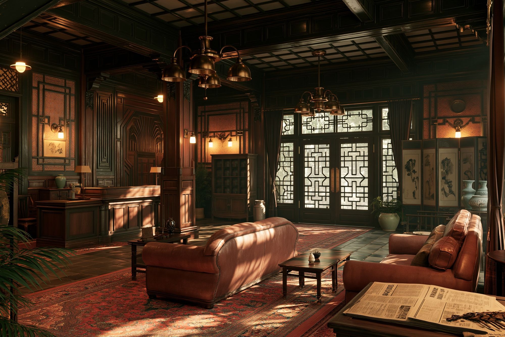 Oriental Lounge Interior Photography Poster. poster — photography art