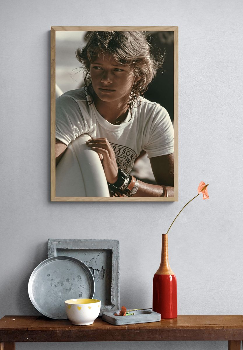 Surfer Portrait Photography Poster. — room view 3