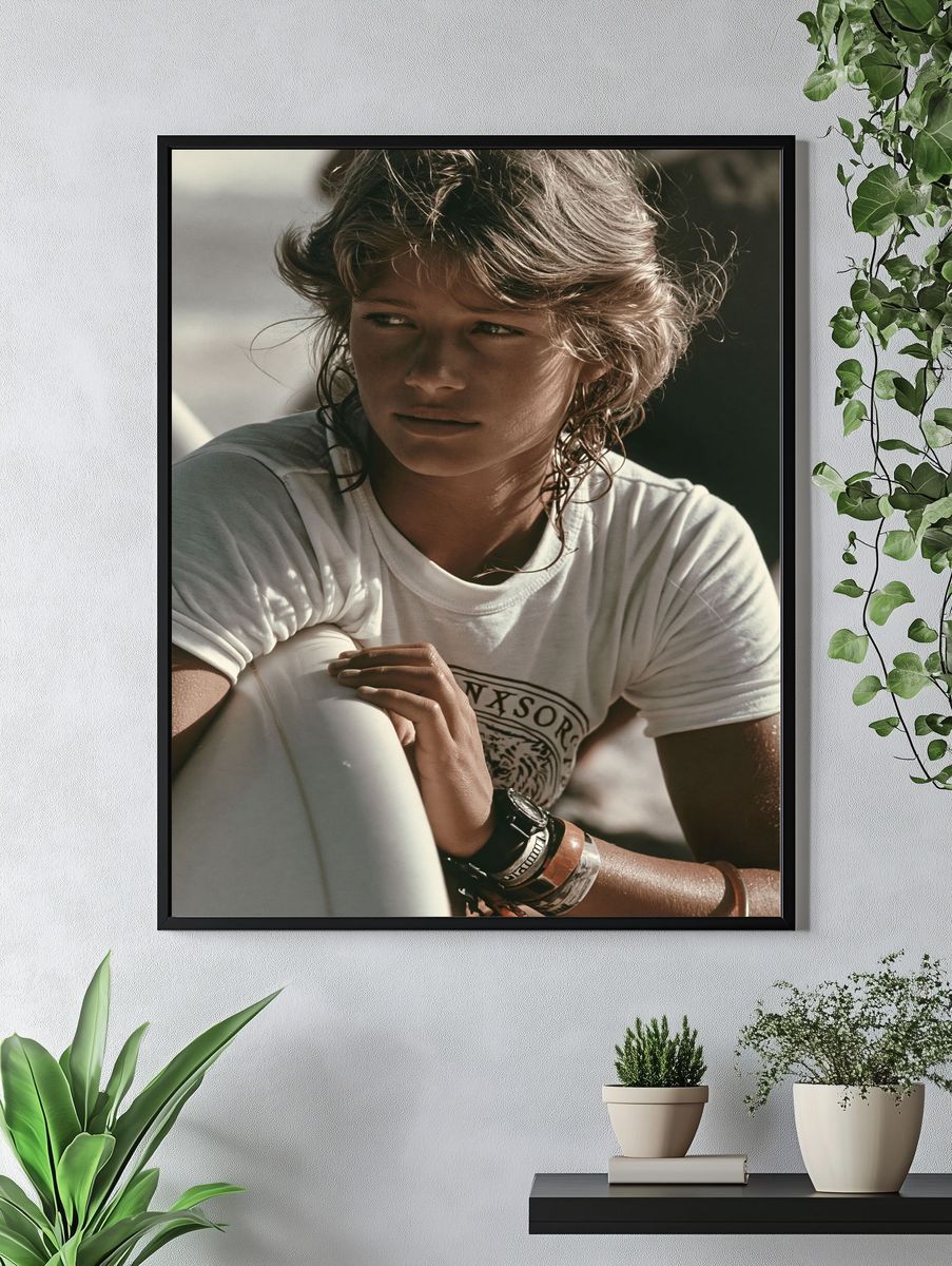 Surfer Portrait Photography Poster. — room view 4