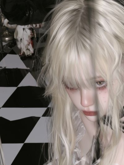 Gothic Doll Portrait Print. poster