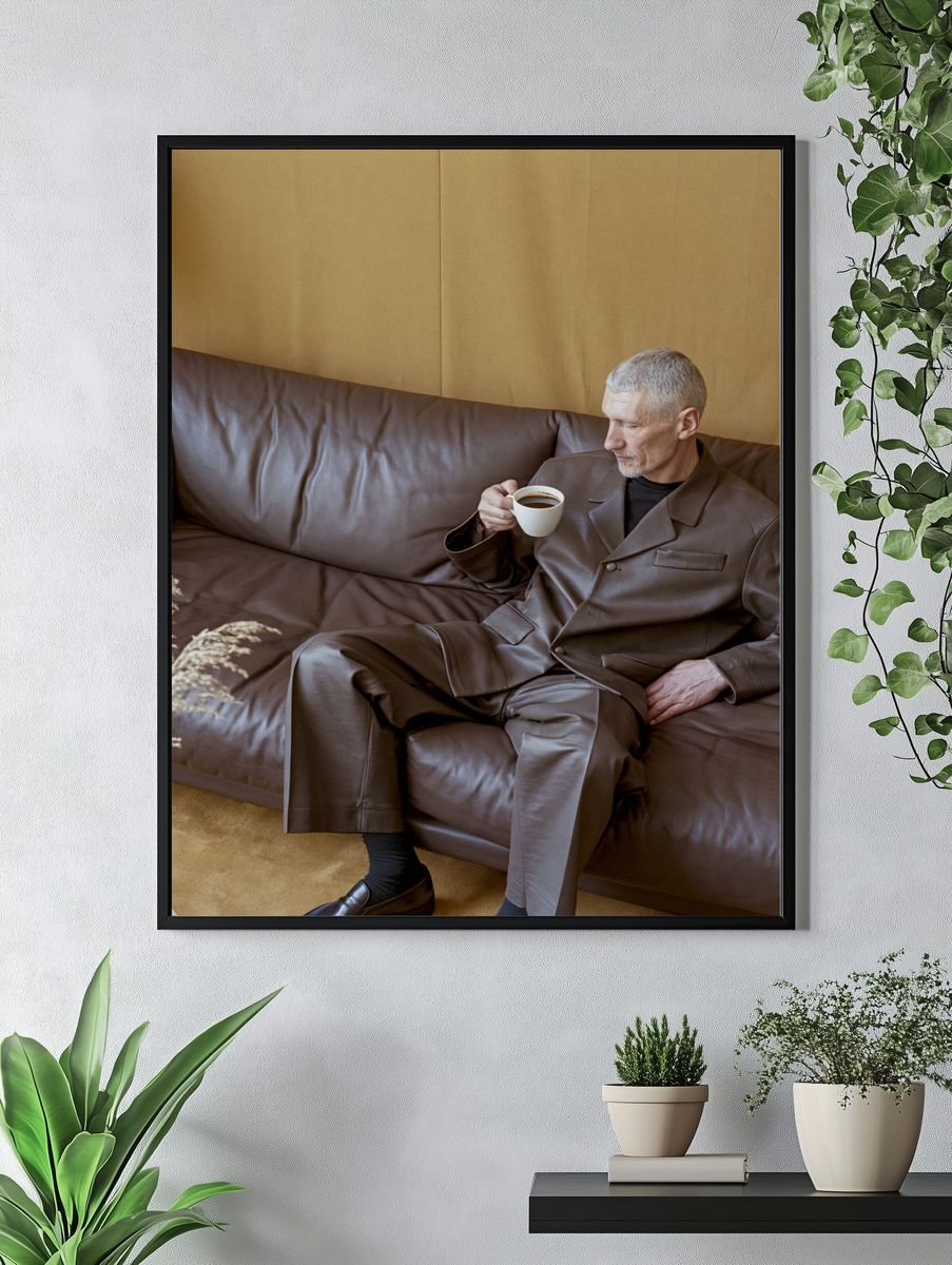 Coffee Break Portrait Poster. — room view 4