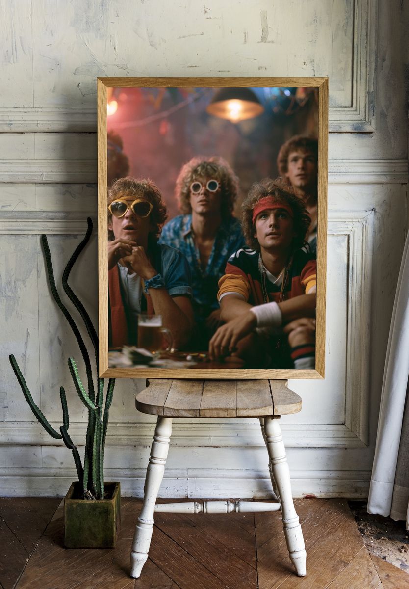 Retro Band Portrait Poster. room preview