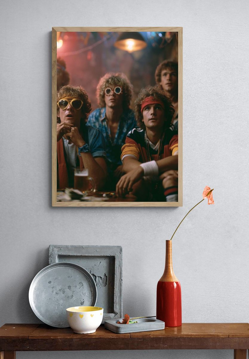 Retro Band Portrait Poster. — room view 3