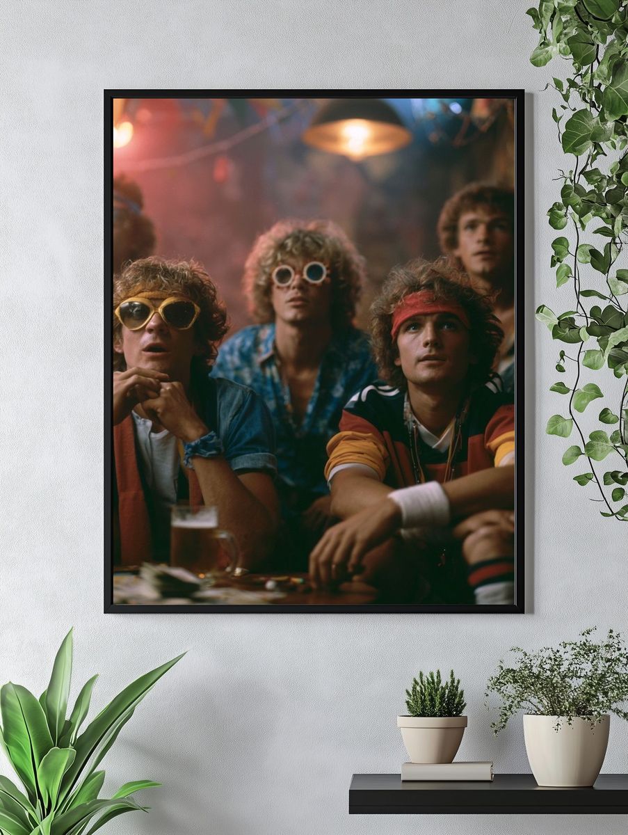 Retro Band Portrait Poster. — room view 4