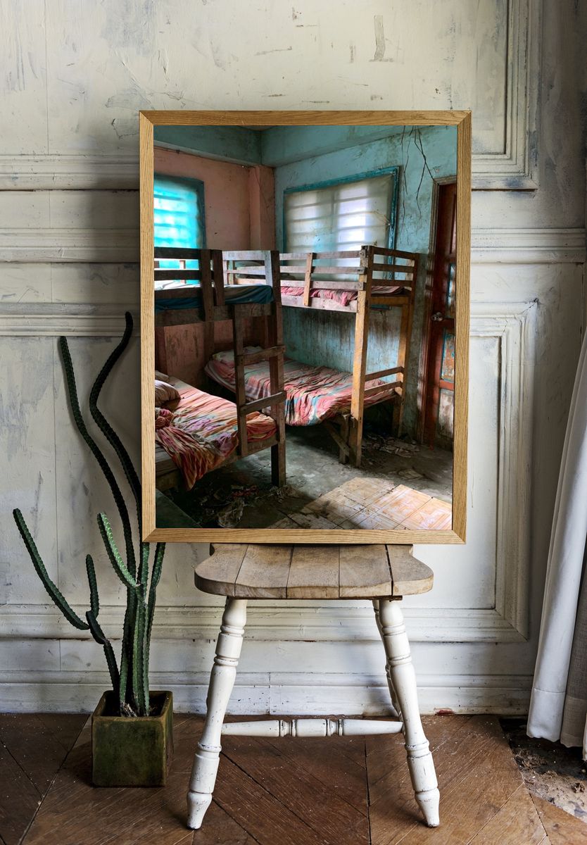 Rustic Dormitory Interior Photography Poster. room preview