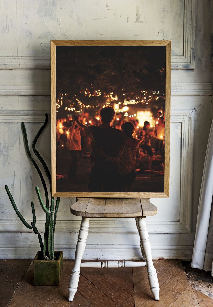 Candlelit Dance Night Photography Poster. — room view 1