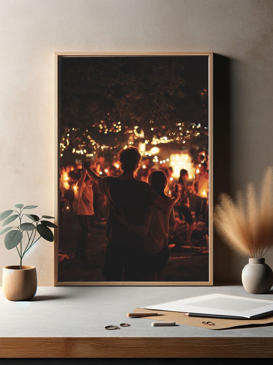 Candlelit Dance Night Photography Poster. — room view 2