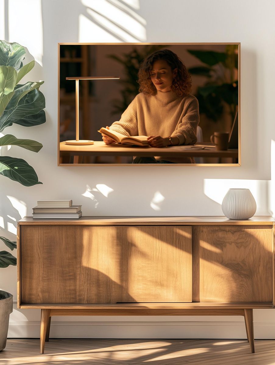 Cozy Reading Portrait Poster. — room view 3