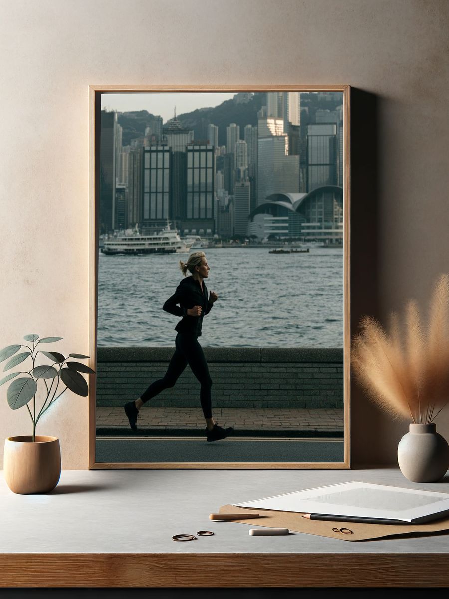 Harbor City Runner Photography Poster. — room view 2