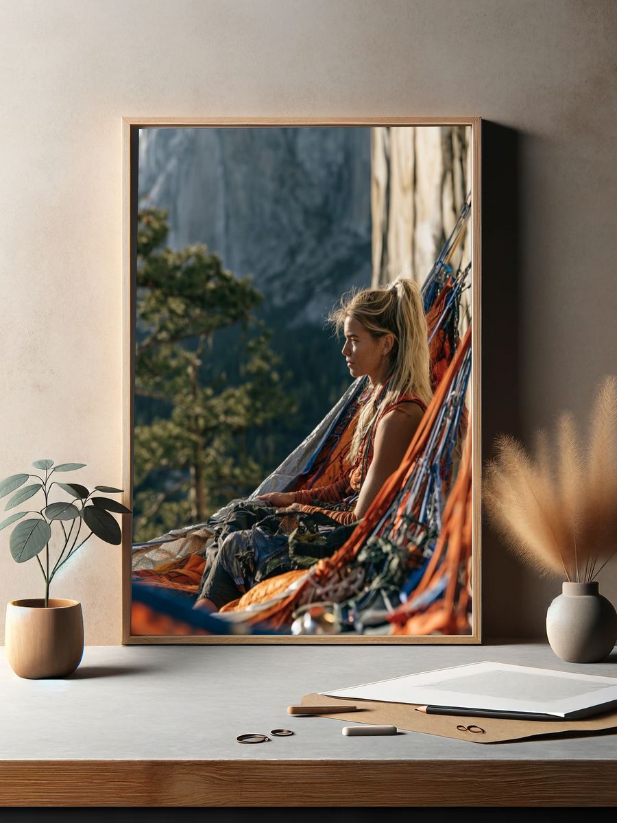 Cliffside Hammock Portrait Poster. — room view 2