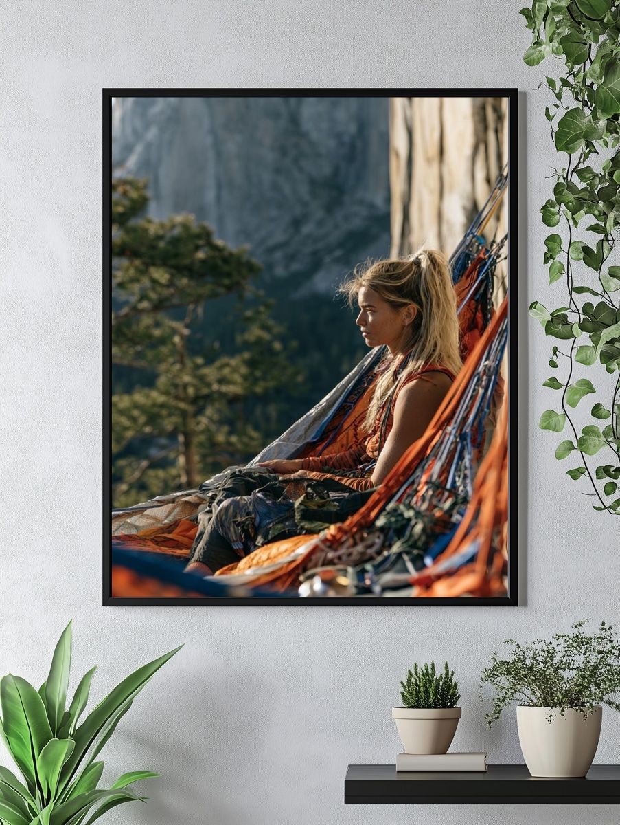 Cliffside Hammock Portrait Poster. — room view 4