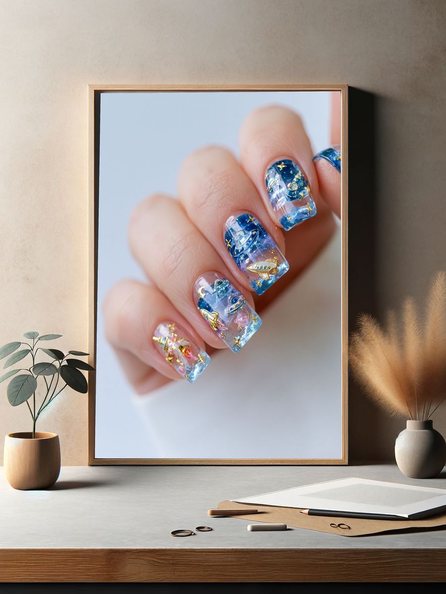 Celestial Nail Art Photography Poster. — room view 2