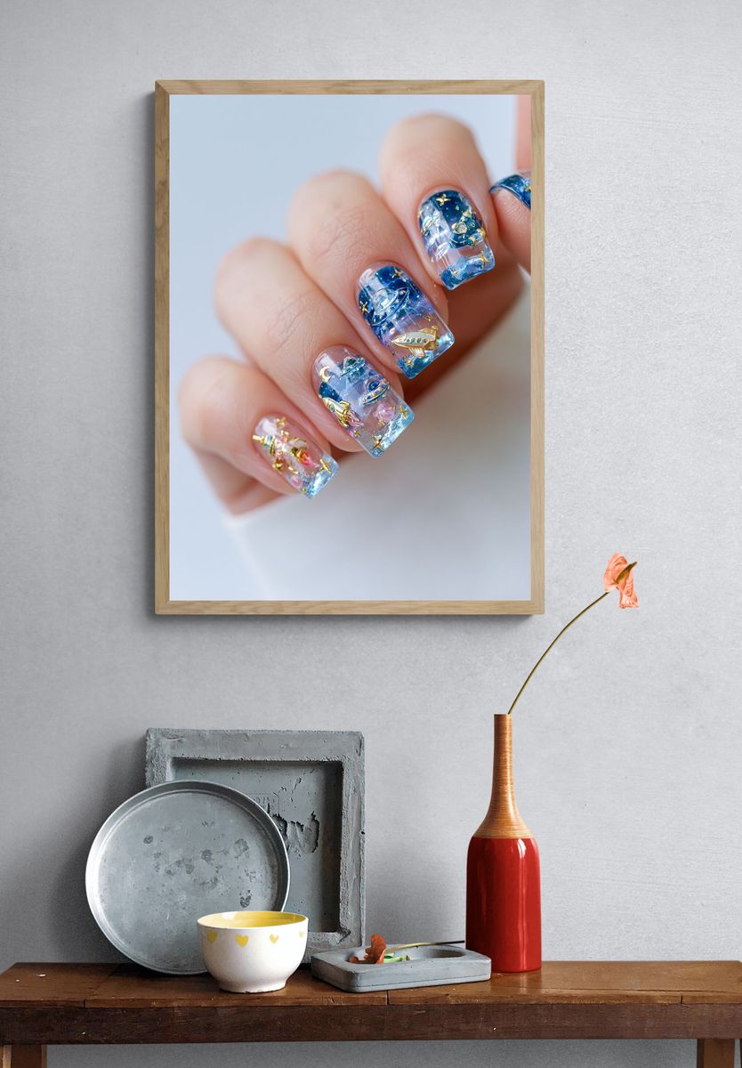 Celestial Nail Art Photography Poster. — room view 3