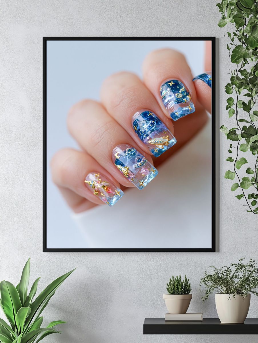 Celestial Nail Art Photography Poster. — room view 4