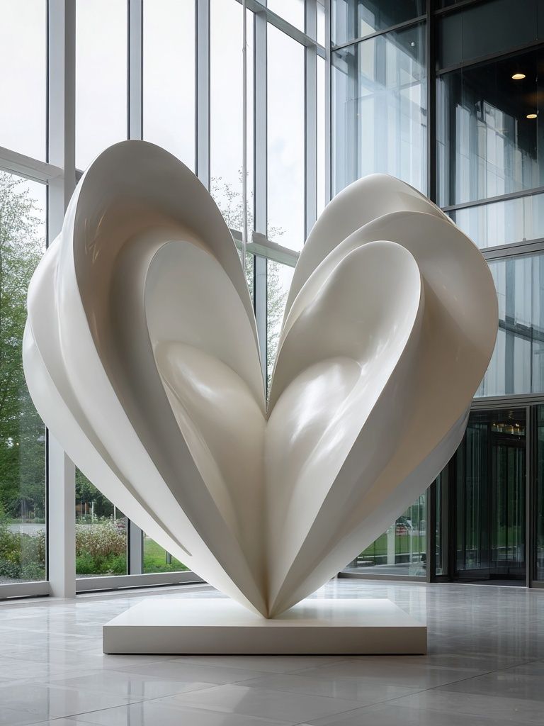 Sculptural Heart Interior Photography Poster. poster — photography art