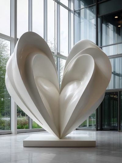 Sculptural Heart Interior Photography Poster.