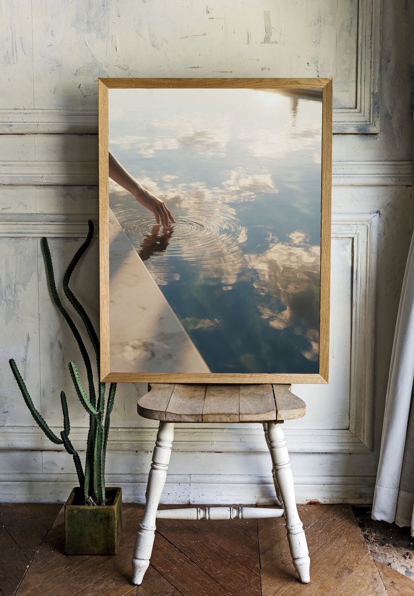 Hand in Water Photography Poster. — room view 1