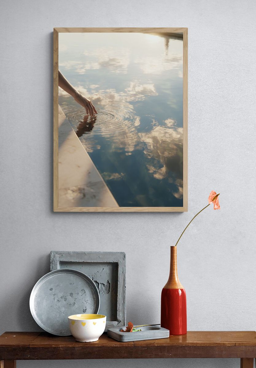 Hand in Water Photography Poster. — room view 3