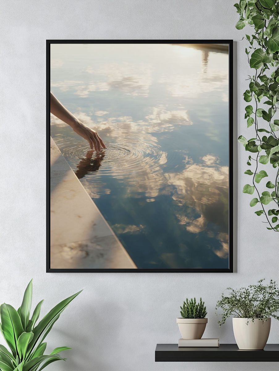 Hand in Water Photography Poster. — room view 4