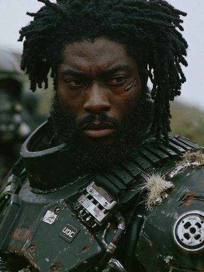 Cinematic Warrior Portrait Print.