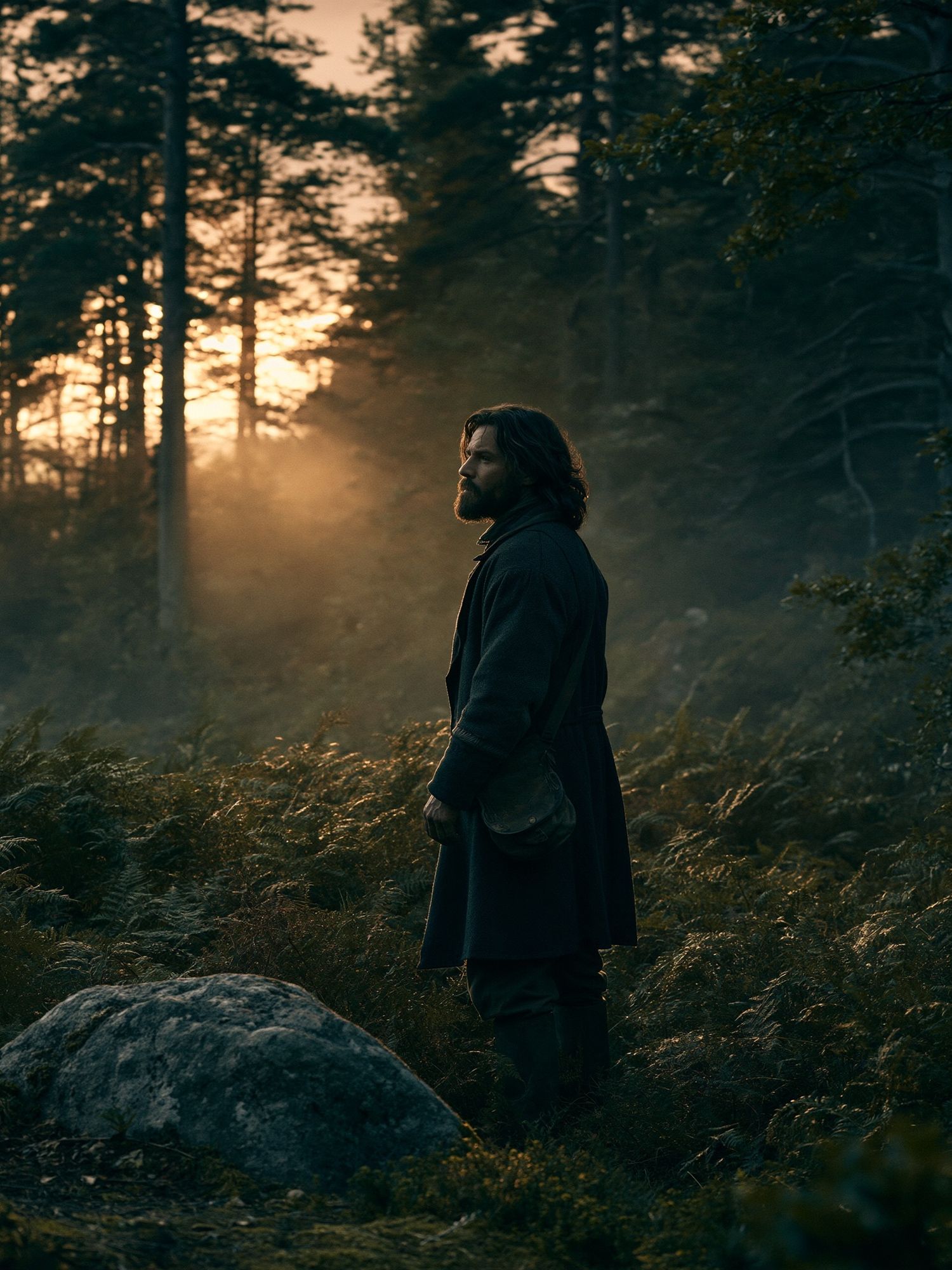 Misty Forest Portrait Photography Poster. poster detail