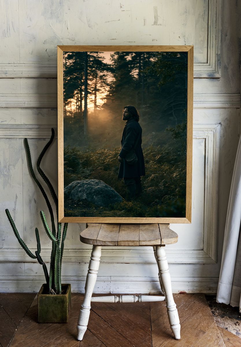 Misty Forest Portrait Photography Poster. — room view 1