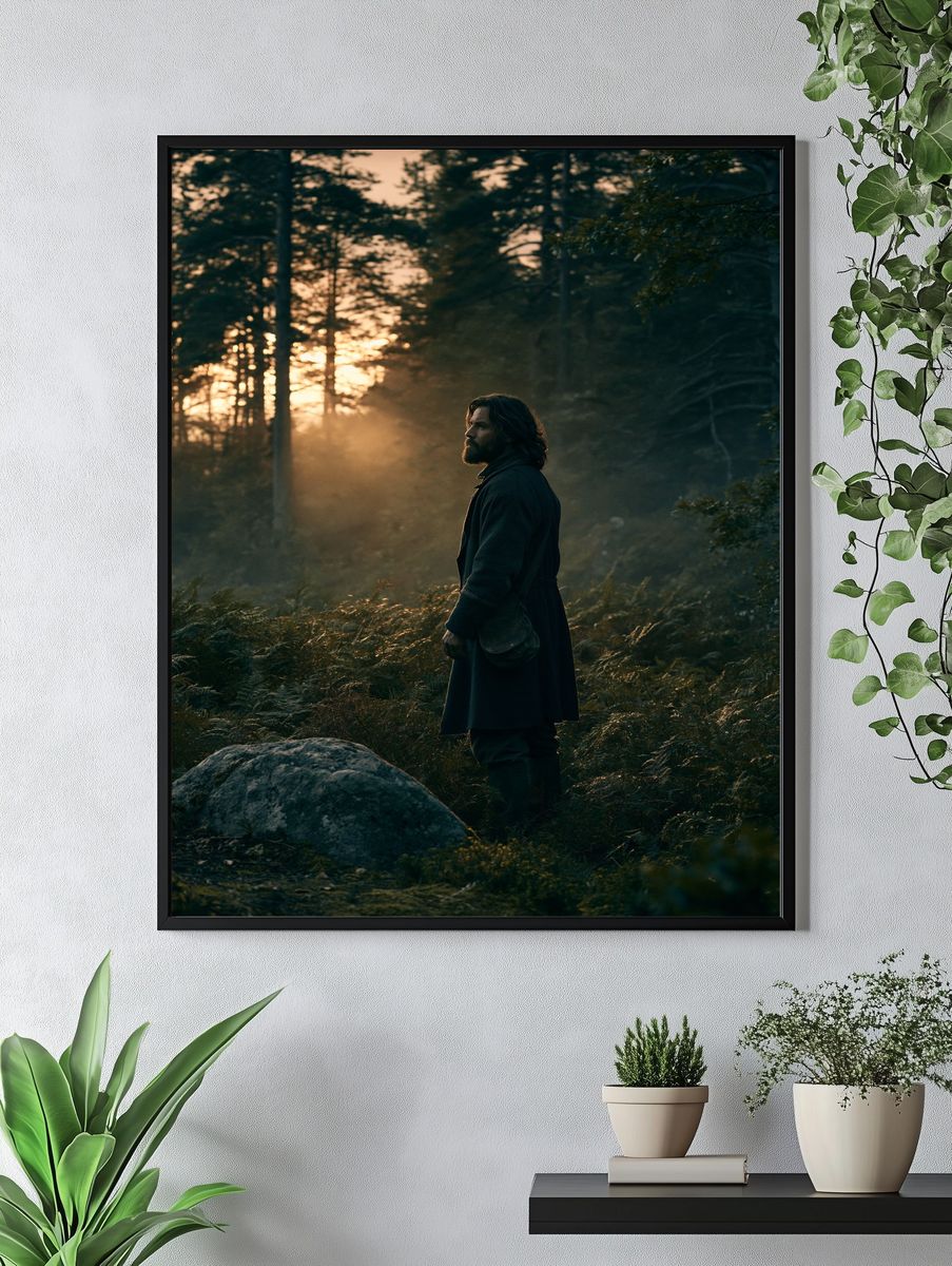Misty Forest Portrait Photography Poster. — room view 4