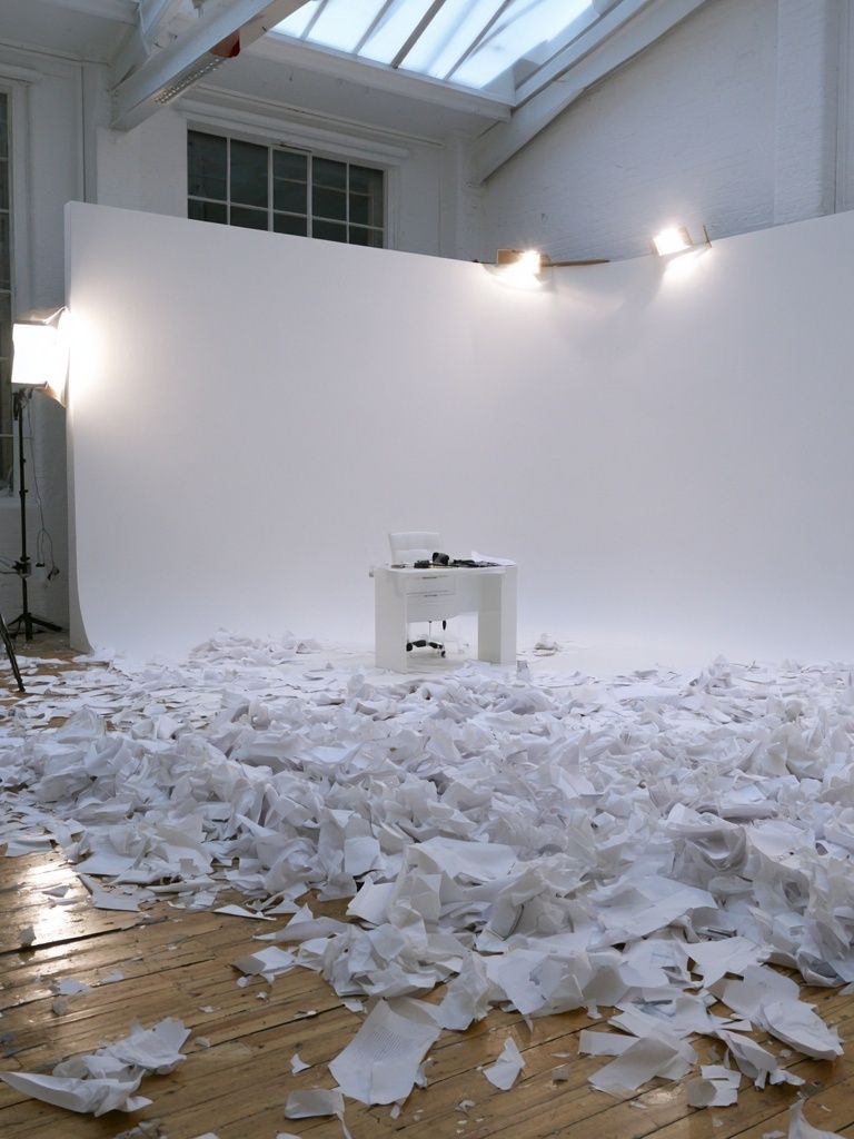 White Studio Installation Photography Poster. poster — photography art