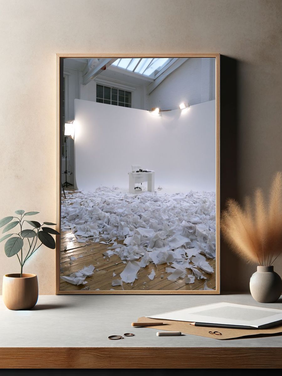 White Studio Installation Photography Poster. — room view 2
