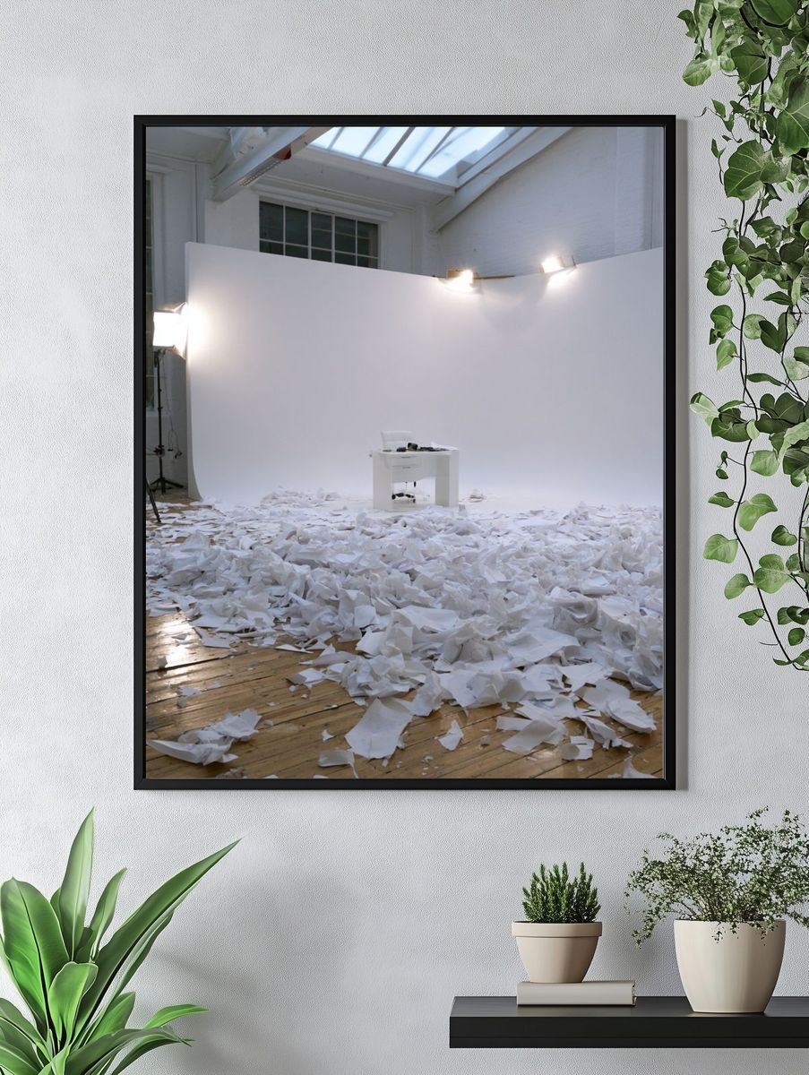White Studio Installation Photography Poster. — room view 4