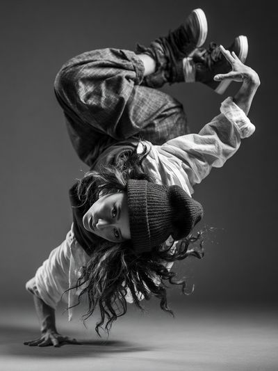 Breakdance Freeze Black-White Poster. poster print