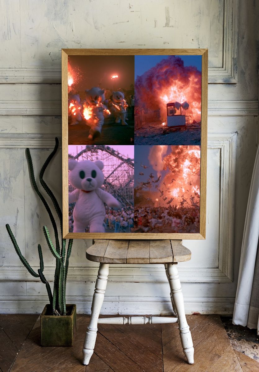 Burning Bear Carnival Poster. — room view 1
