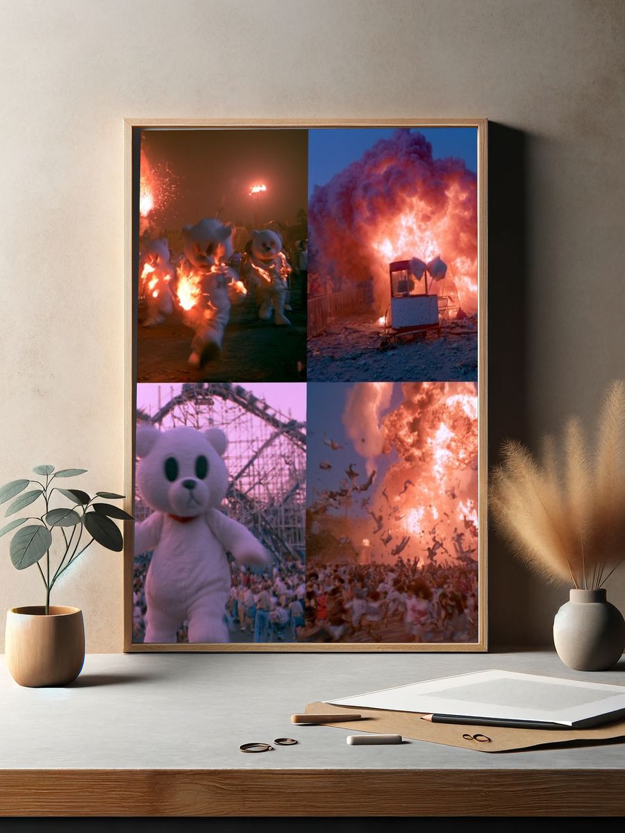 Burning Bear Carnival Poster. — room view 2