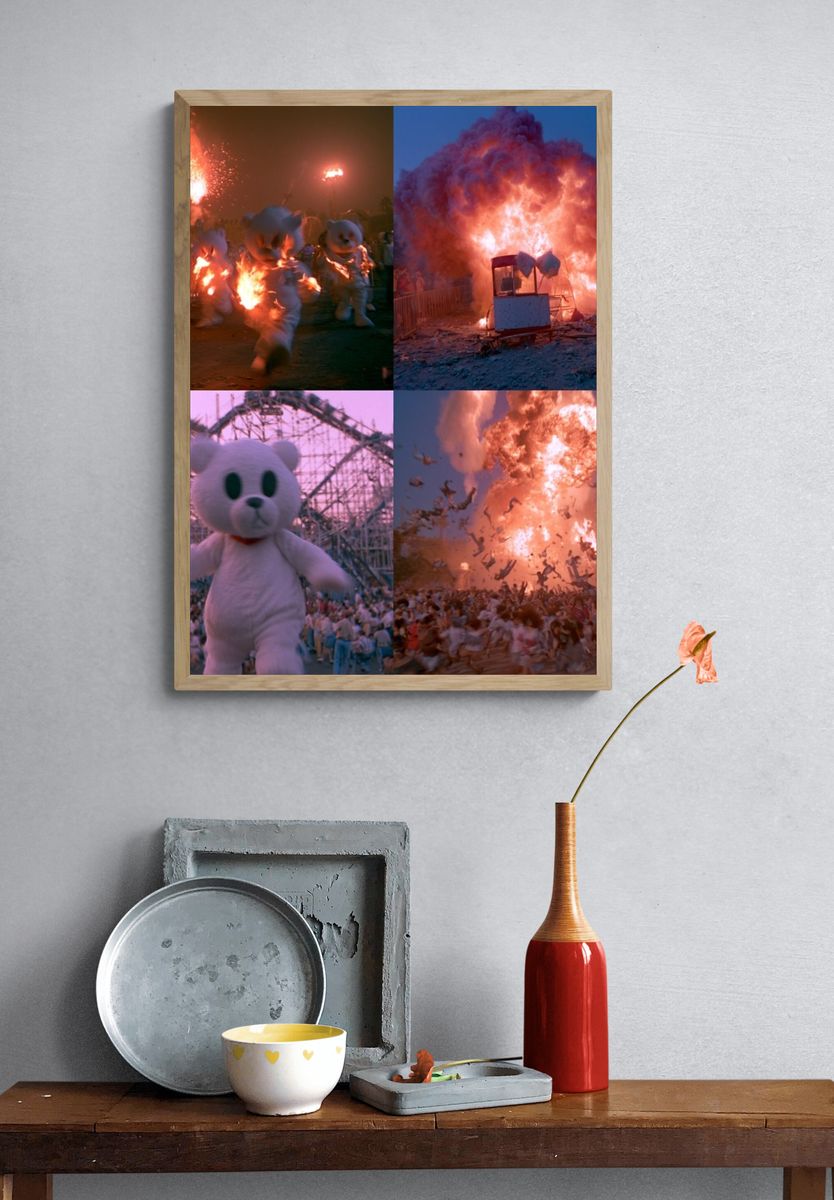 Burning Bear Carnival Poster. — room view 3