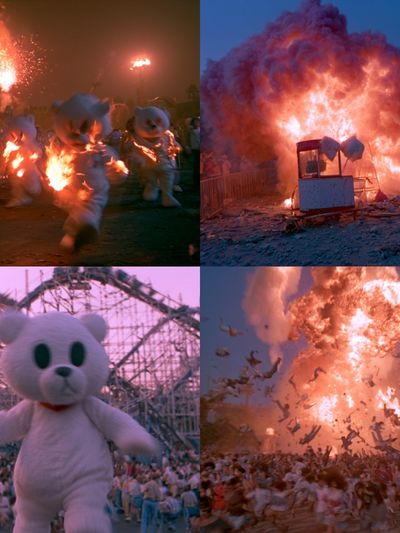 Burning Bear Carnival Poster.