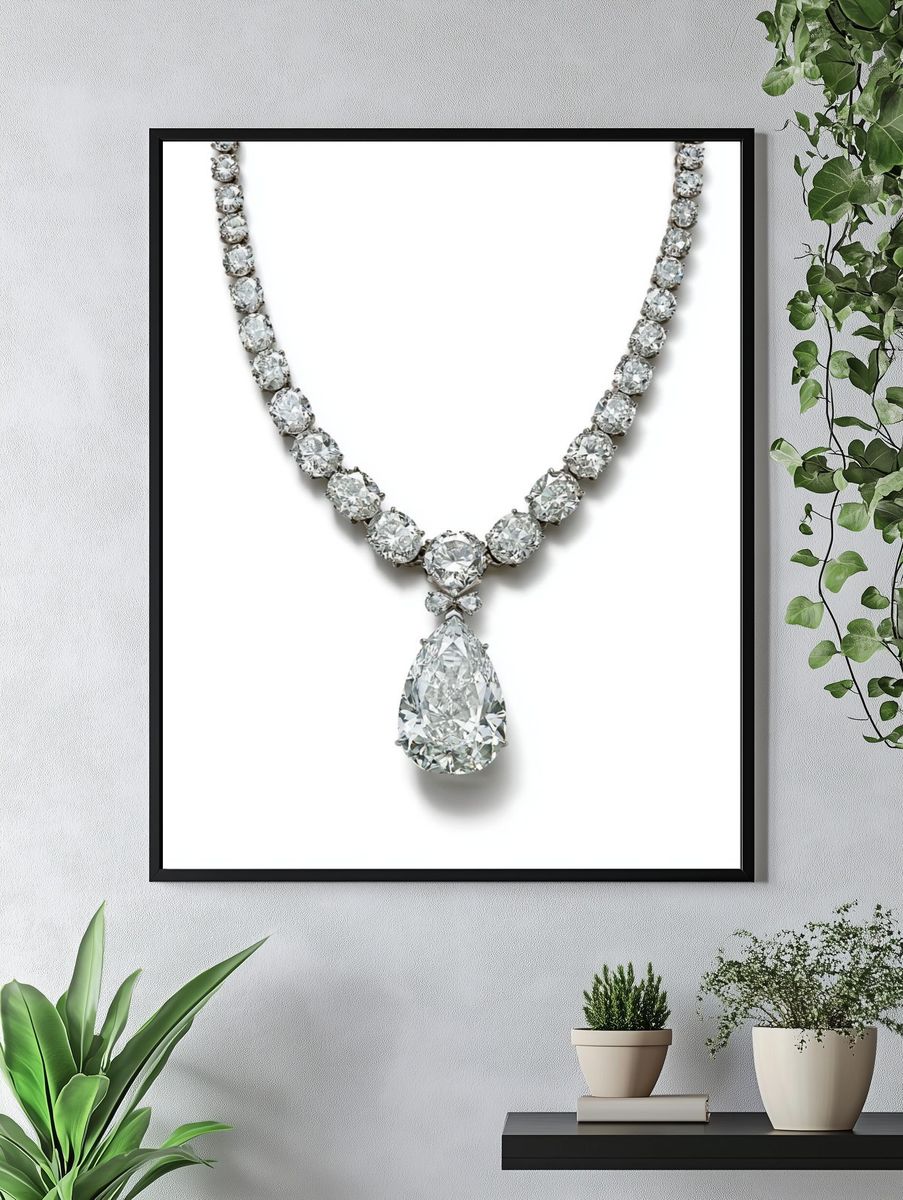 Diamond Necklace Photography Poster. — room view 4