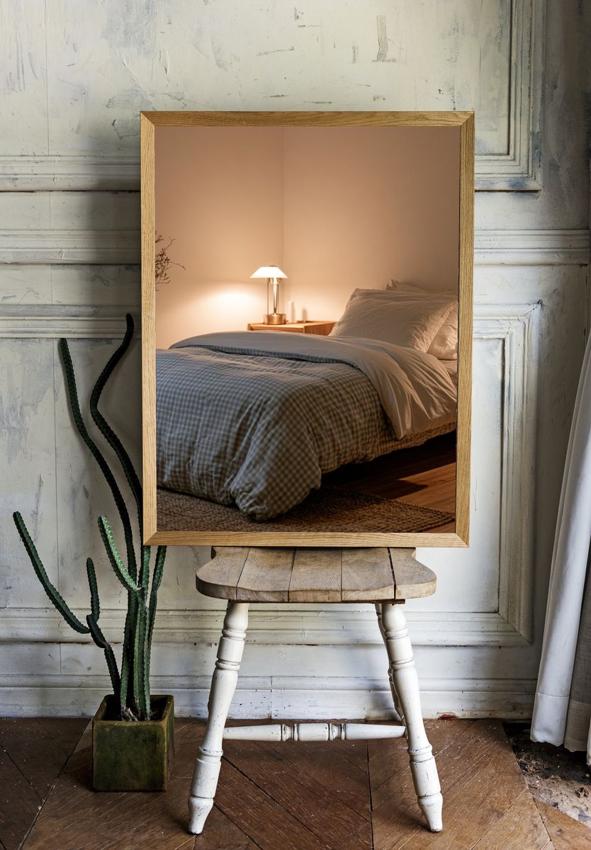 Cozy Minimal Bedroom Poster. room preview