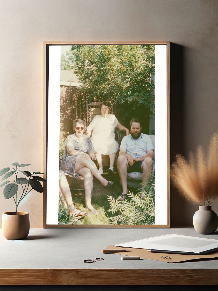 Backyard Family Portrait Photography Print. — room view 2