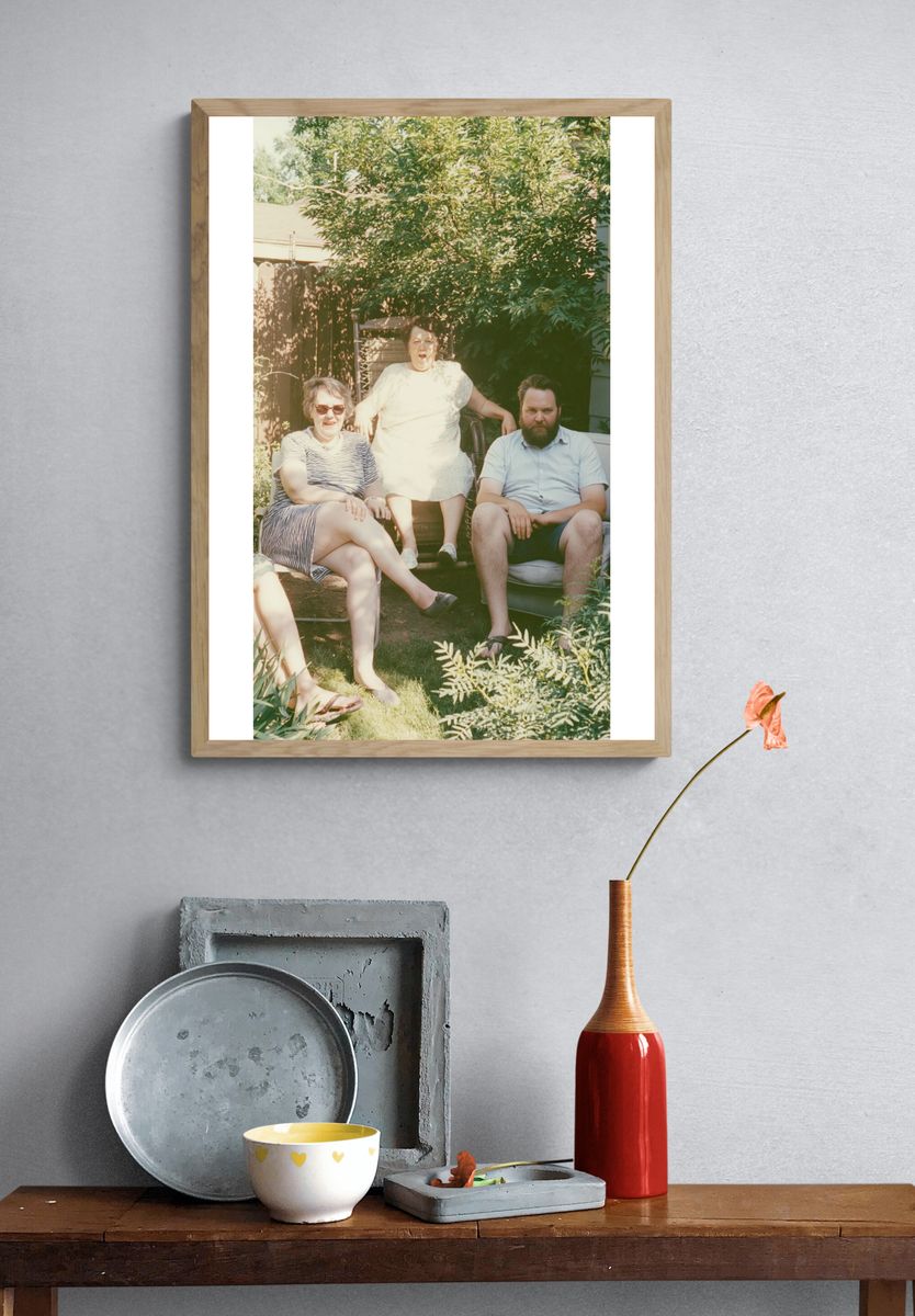 Backyard Family Portrait Photography Print. — room view 3