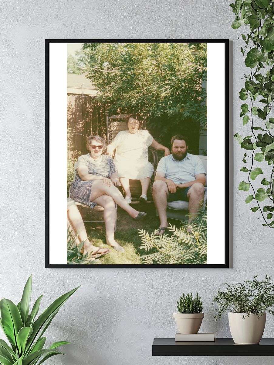 Backyard Family Portrait Photography Print. — room view 4